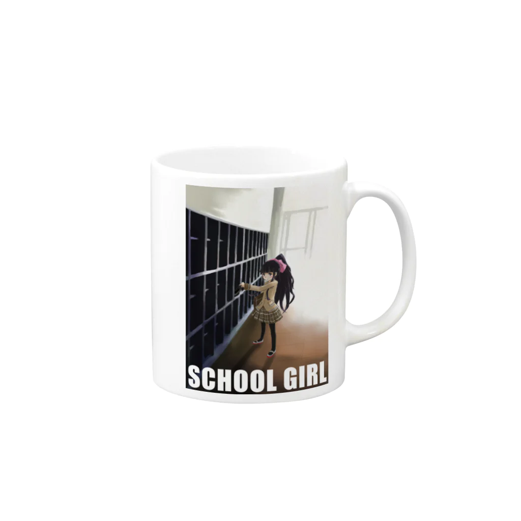 morisobaのスクールガール Mug :right side of the handle