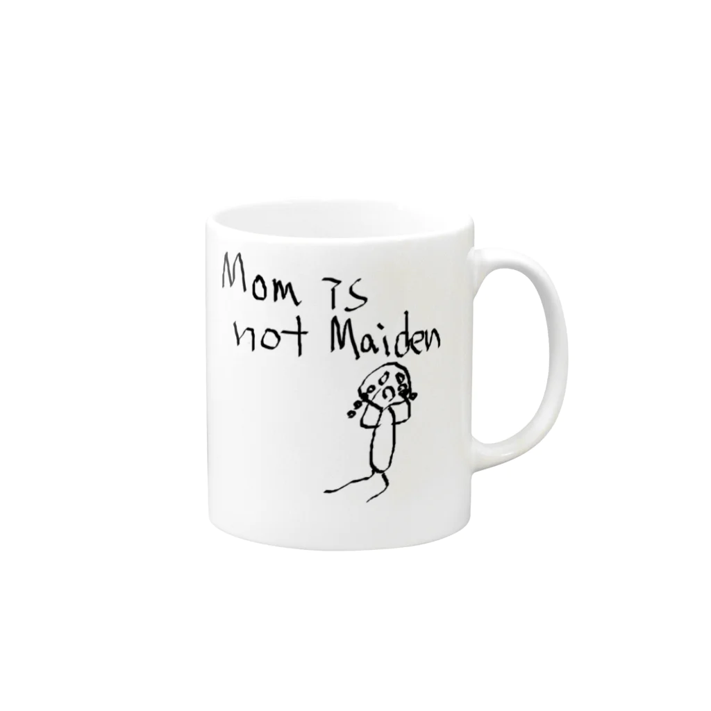 2010のMom is not Maidnen マグカップの取っ手の右面