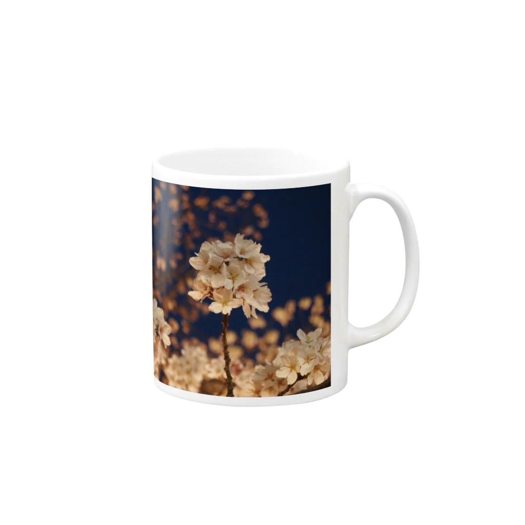 ktm_mの夜桜 Mug :right side of the handle