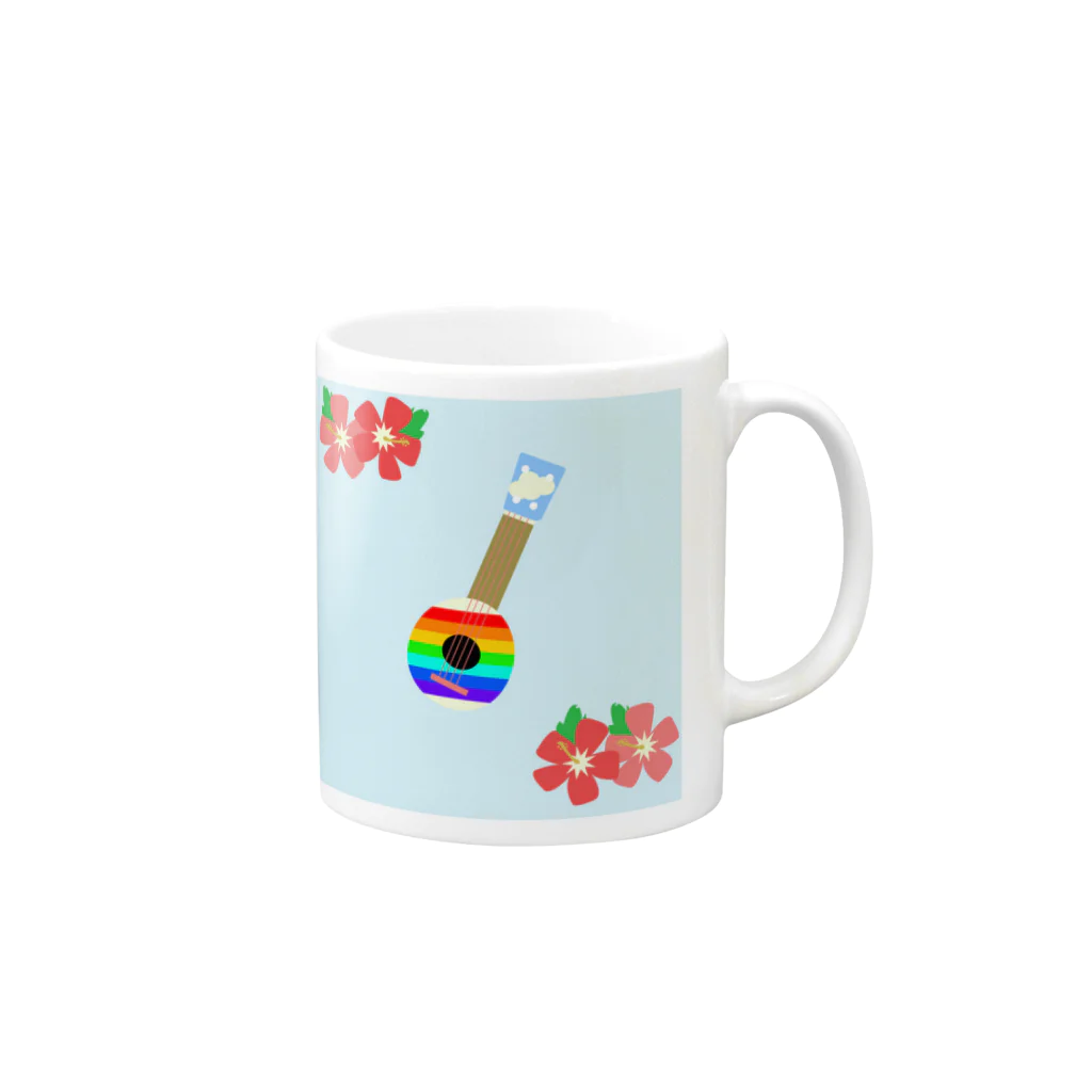 はんなのウクレレ Mug :right side of the handle