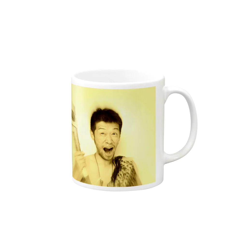 ルパン_実写版_もみあげアリのnaTive kiTano Mug :right side of the handle