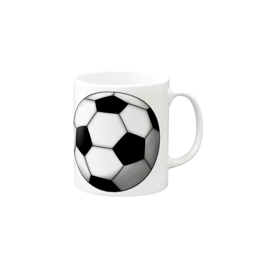 ひじきのサッカーボール Mug :right side of the handle