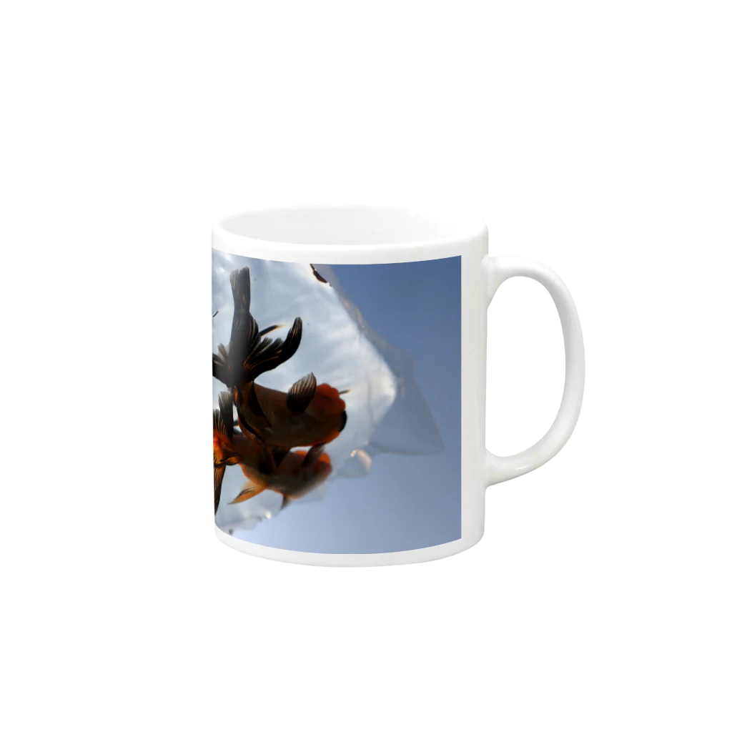 ふくろ金魚のふくろ金魚７ Mug :right side of the handle