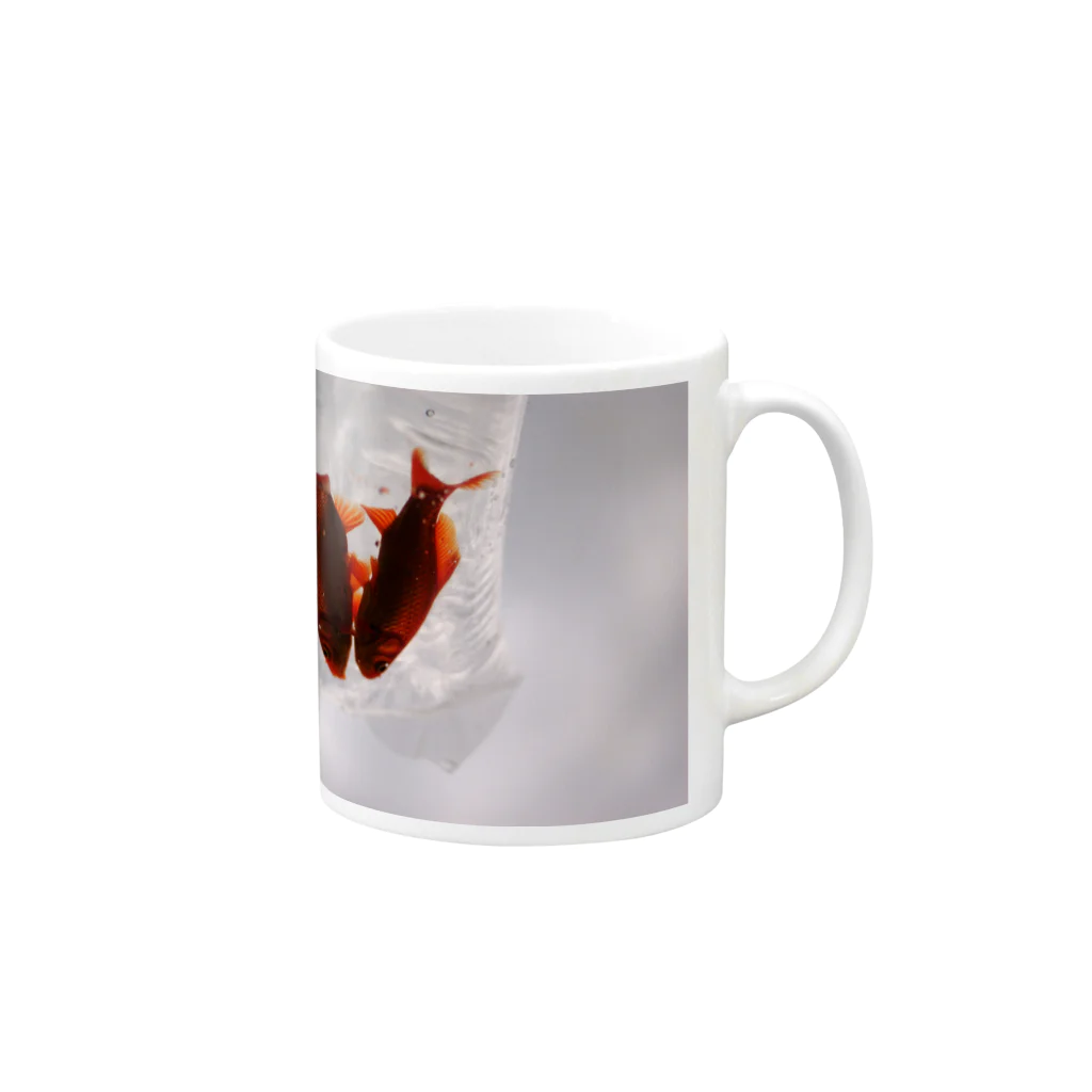 ふくろ金魚のふくろ金魚9 Mug :right side of the handle