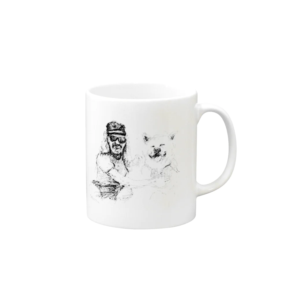 stsysrのMan and Dog Mug :right side of the handle