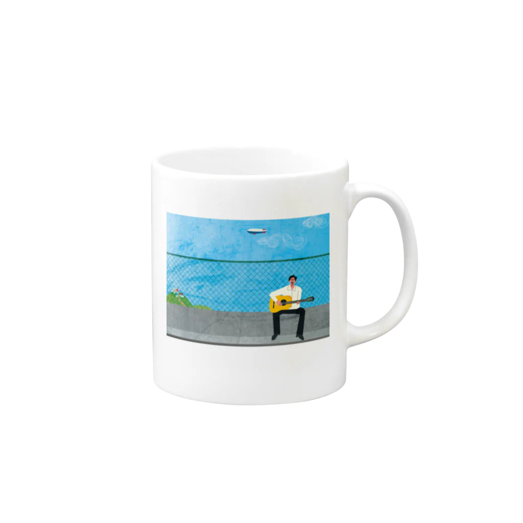 ツルマルデザインのmusician isao-san Mug :right side of the handle