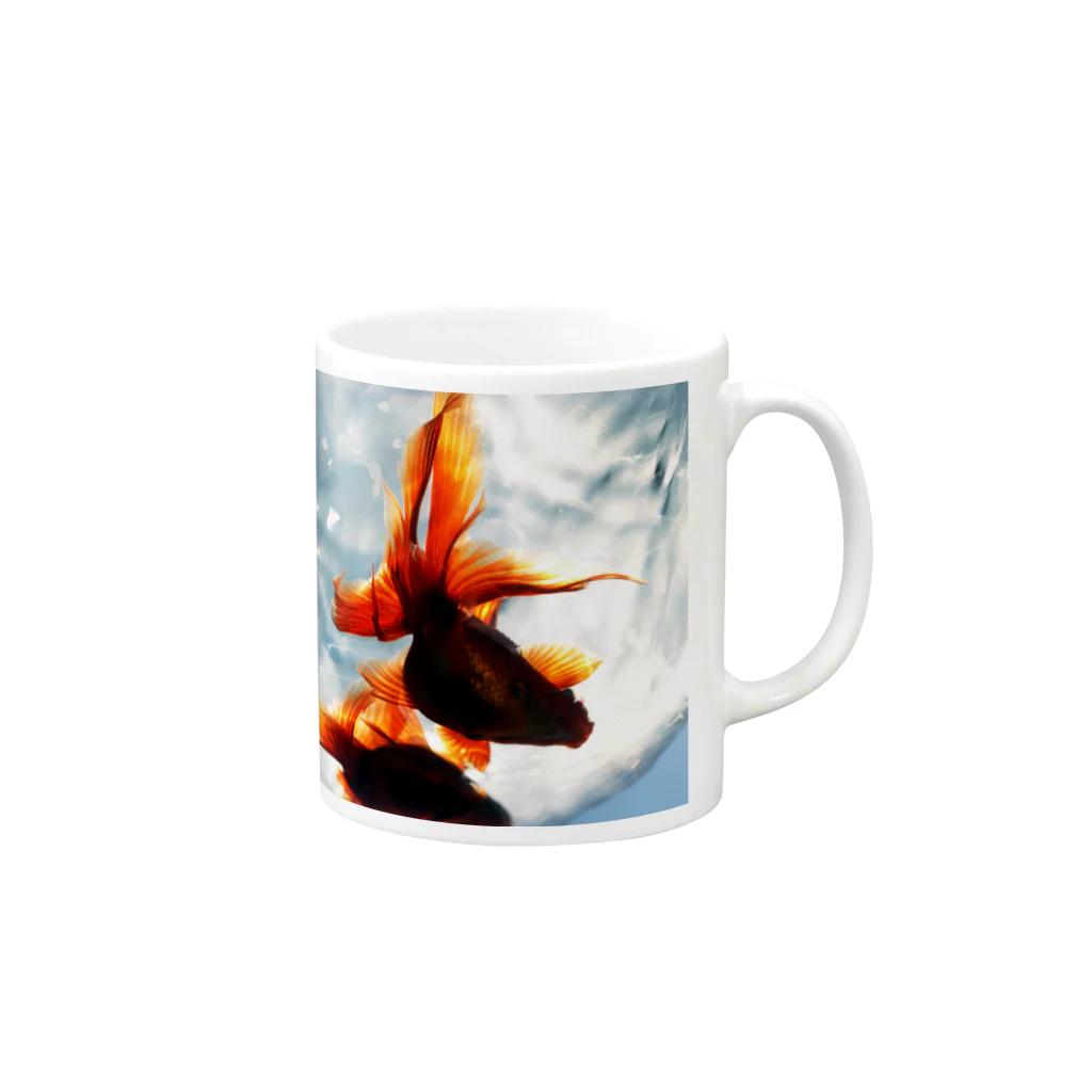 ふくろ金魚のふくろ金魚１７ Mug :right side of the handle