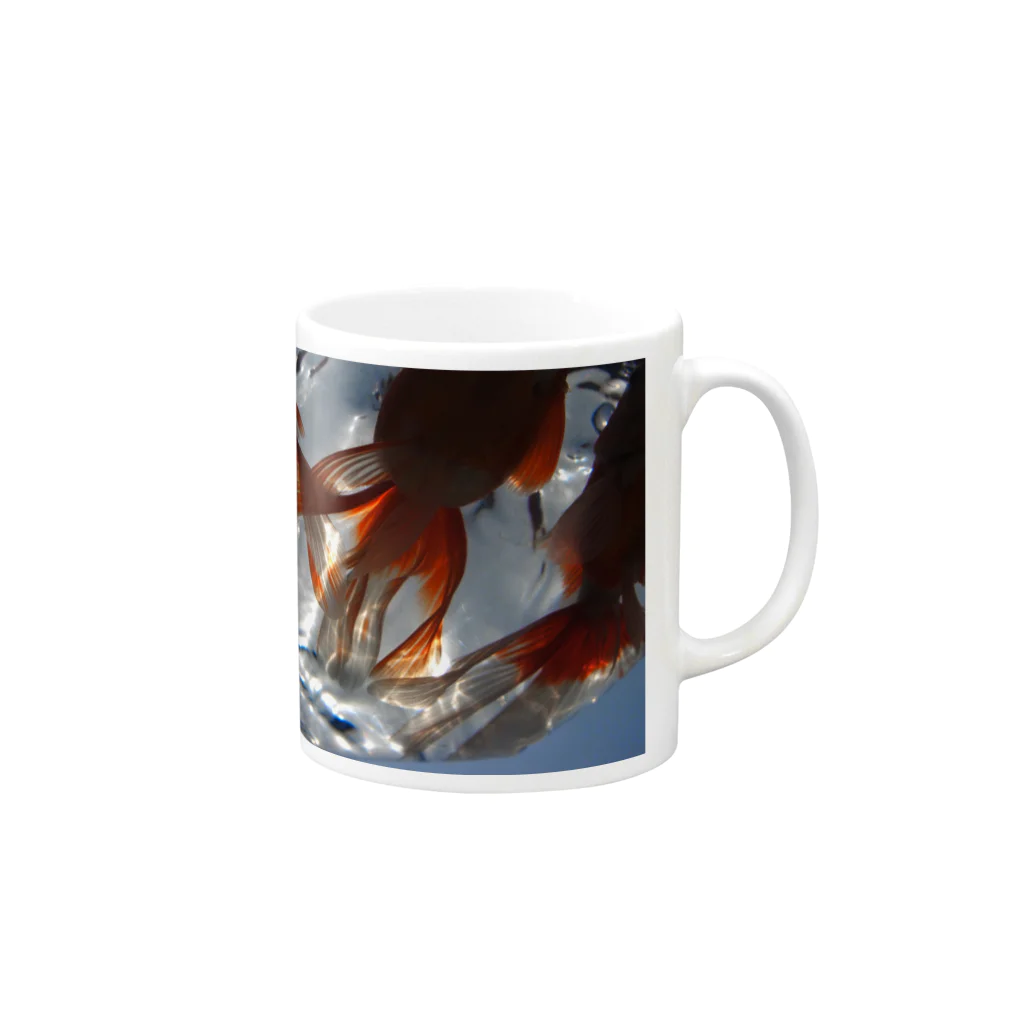 ふくろ金魚のふくろ金魚２３ Mug :right side of the handle