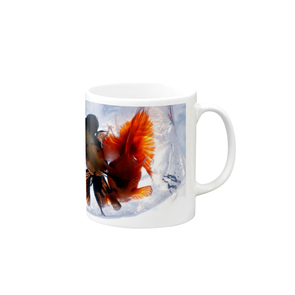 ふくろ金魚のふくろ金魚２８ Mug :right side of the handle