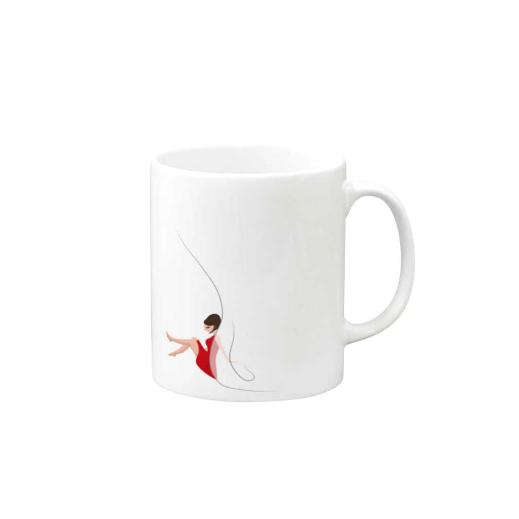 ツルマルデザインのmusician haruka-san Mug :right side of the handle