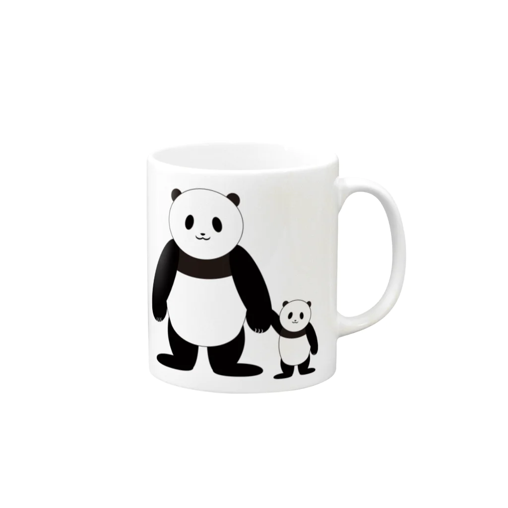 CANのpanda Mug :right side of the handle