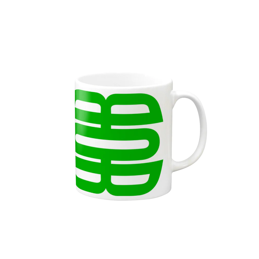 DJBOZZのBOB GREEN Mug :right side of the handle