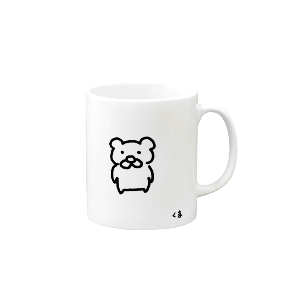 THE OVER TECHNOLOGYのくま１号 Mug :right side of the handle