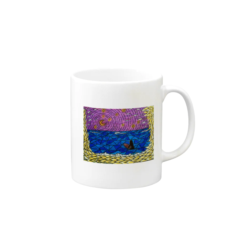 Megumi Nailのサーフィン Mug :right side of the handle