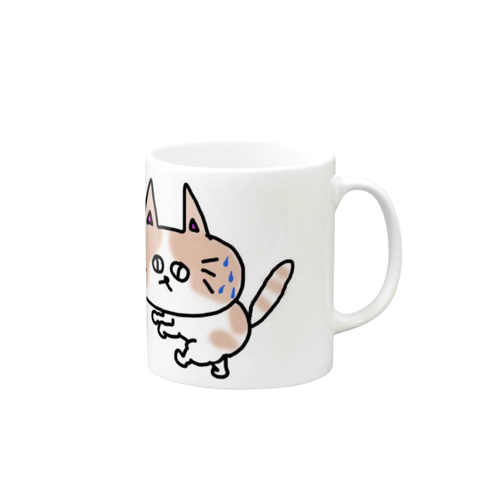 potsuの猫 Mug :right side of the handle