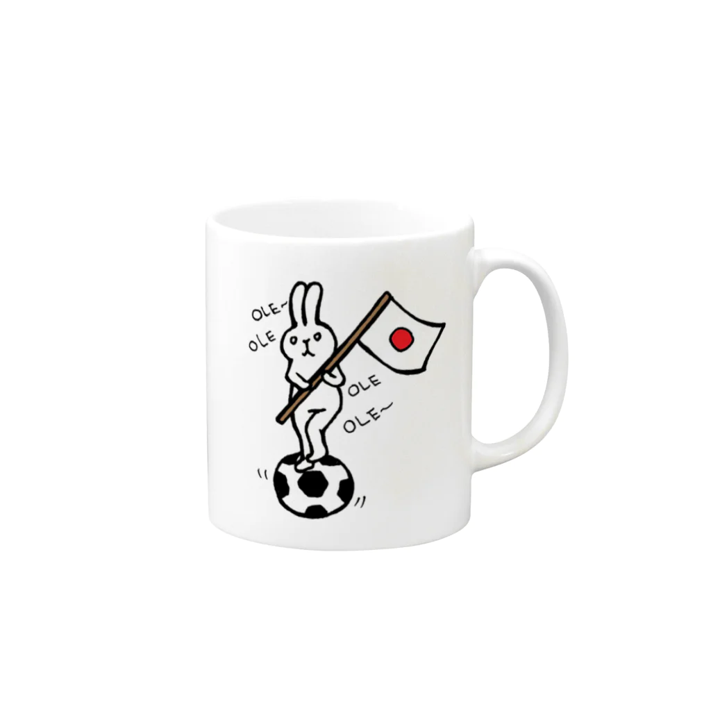 sayaka yamamotoのOle Ole Usagi Mug :right side of the handle