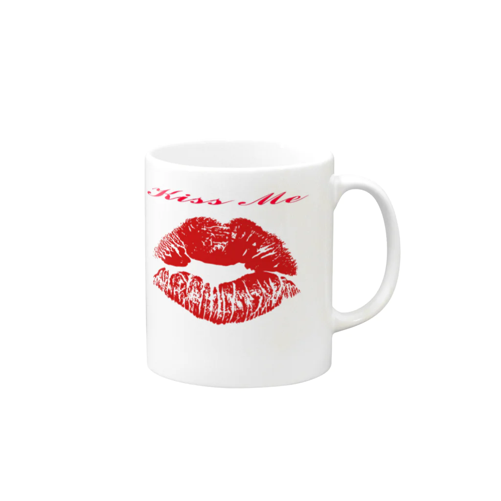 のりのKiss Me Mug :right side of the handle