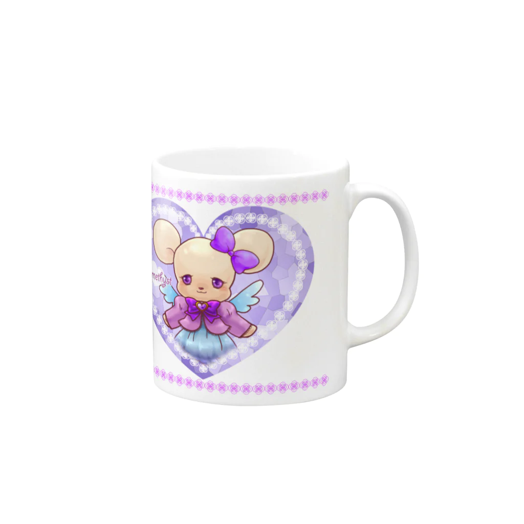 hirokaのAmethyst Feb. Mug :right side of the handle