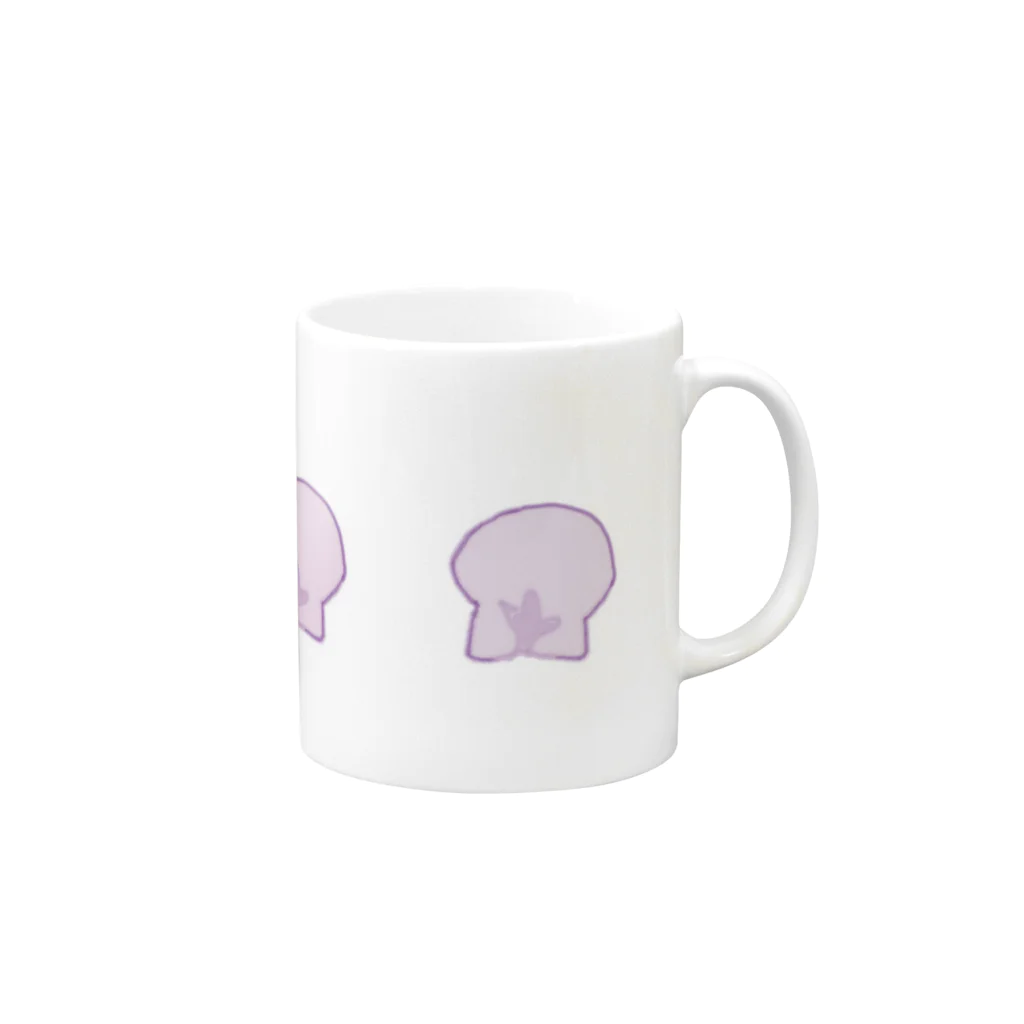 遊泳禁止のホタテの赤ちゃん Mug :right side of the handle