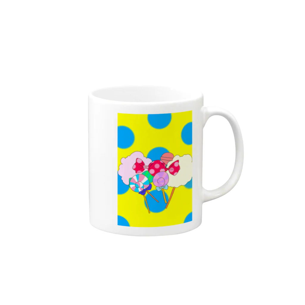 ringoameのあめたち Mug :right side of the handle