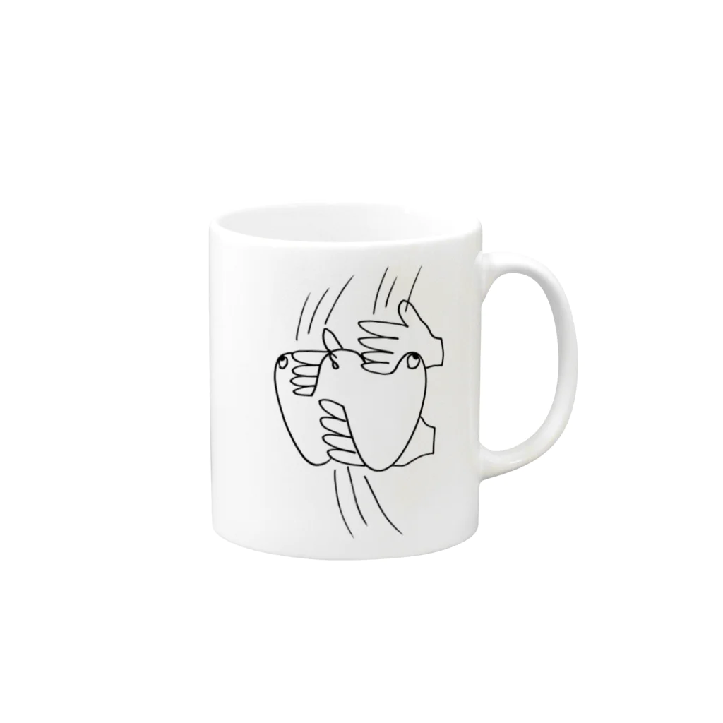 からてチョップシリーズのからてチョップW Mug :right side of the handle