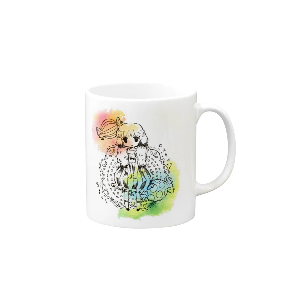 あおみのcandygirl Mug :right side of the handle