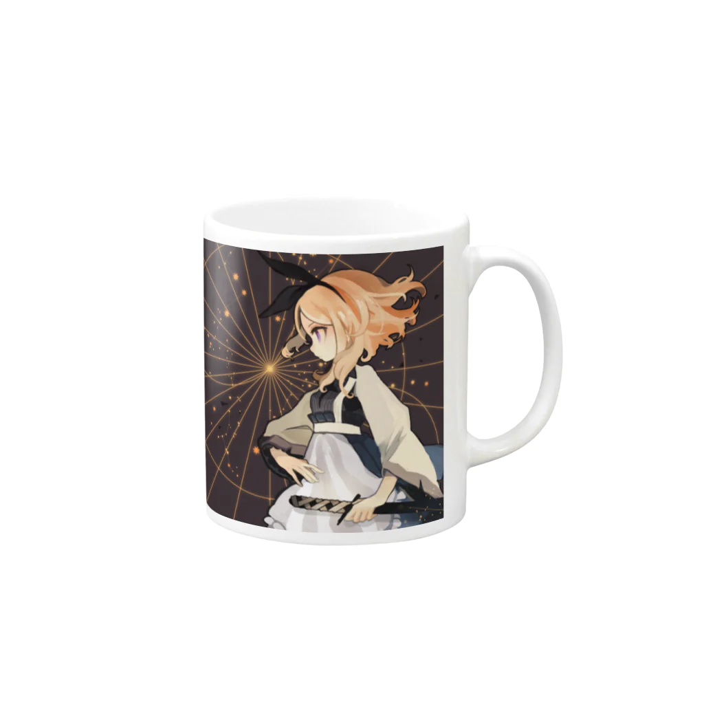 kabemiの刀を構えるアリス Mug :right side of the handle