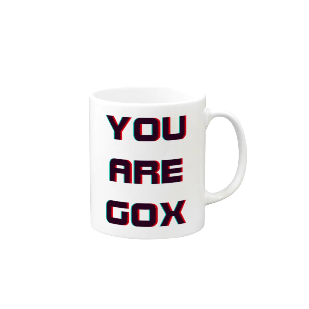 Monach(モナッチ)のYOU ARE GOX Mug :right side of the handle