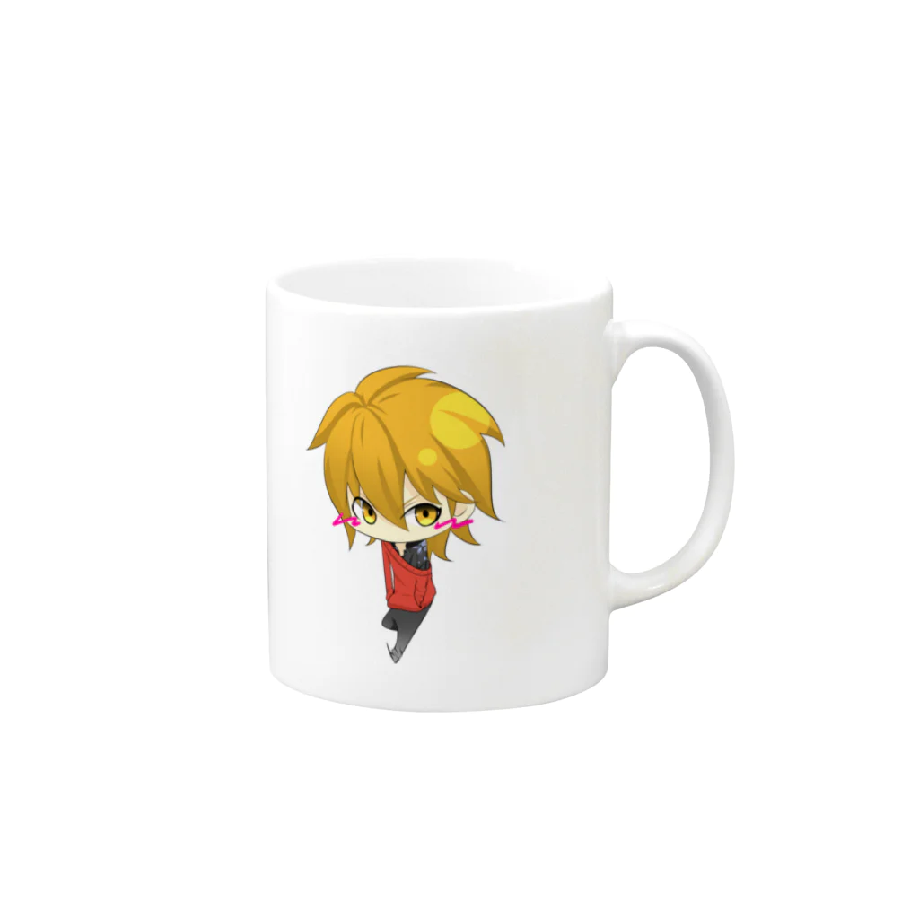 おこげのちびキャラごん汰 Mug :right side of the handle