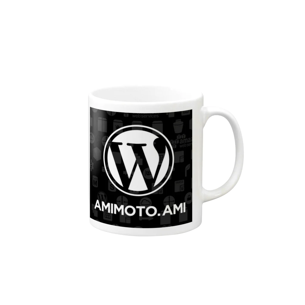 AMIMOTO. AMIのAMIMOTO.AMI Mug :right side of the handle