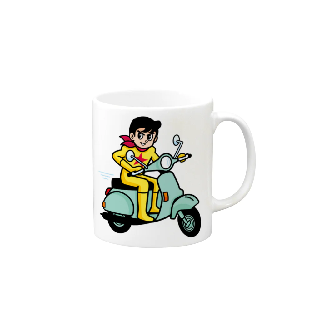 ROCK BEARのバイクでGo! Mug :right side of the handle