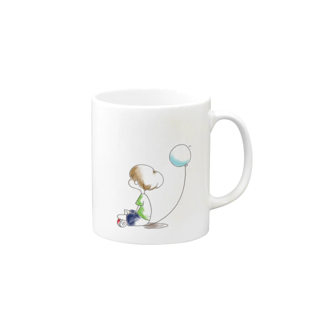 翔眞のDusk boy Mug :right side of the handle