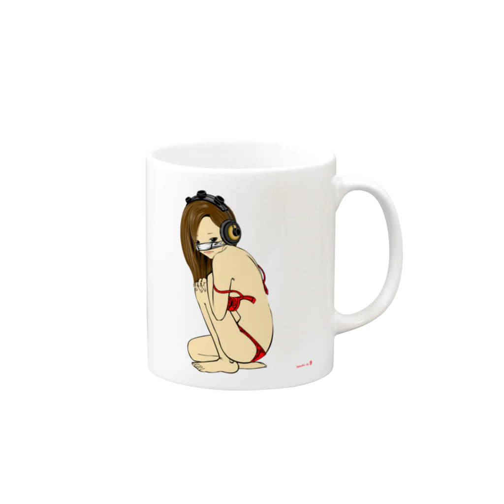 rakugayaのChatLady Mug :right side of the handle