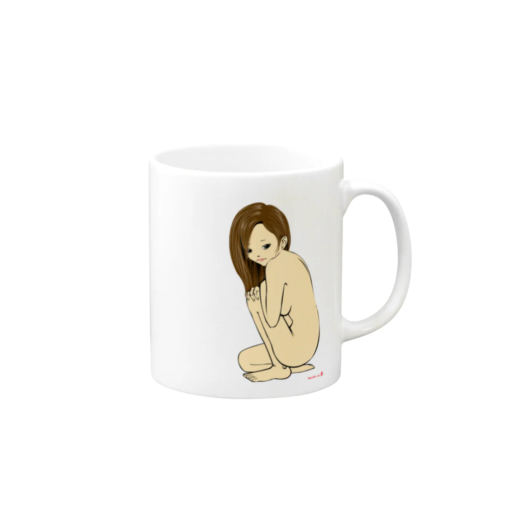 rakugayaのCrouch Mug :right side of the handle