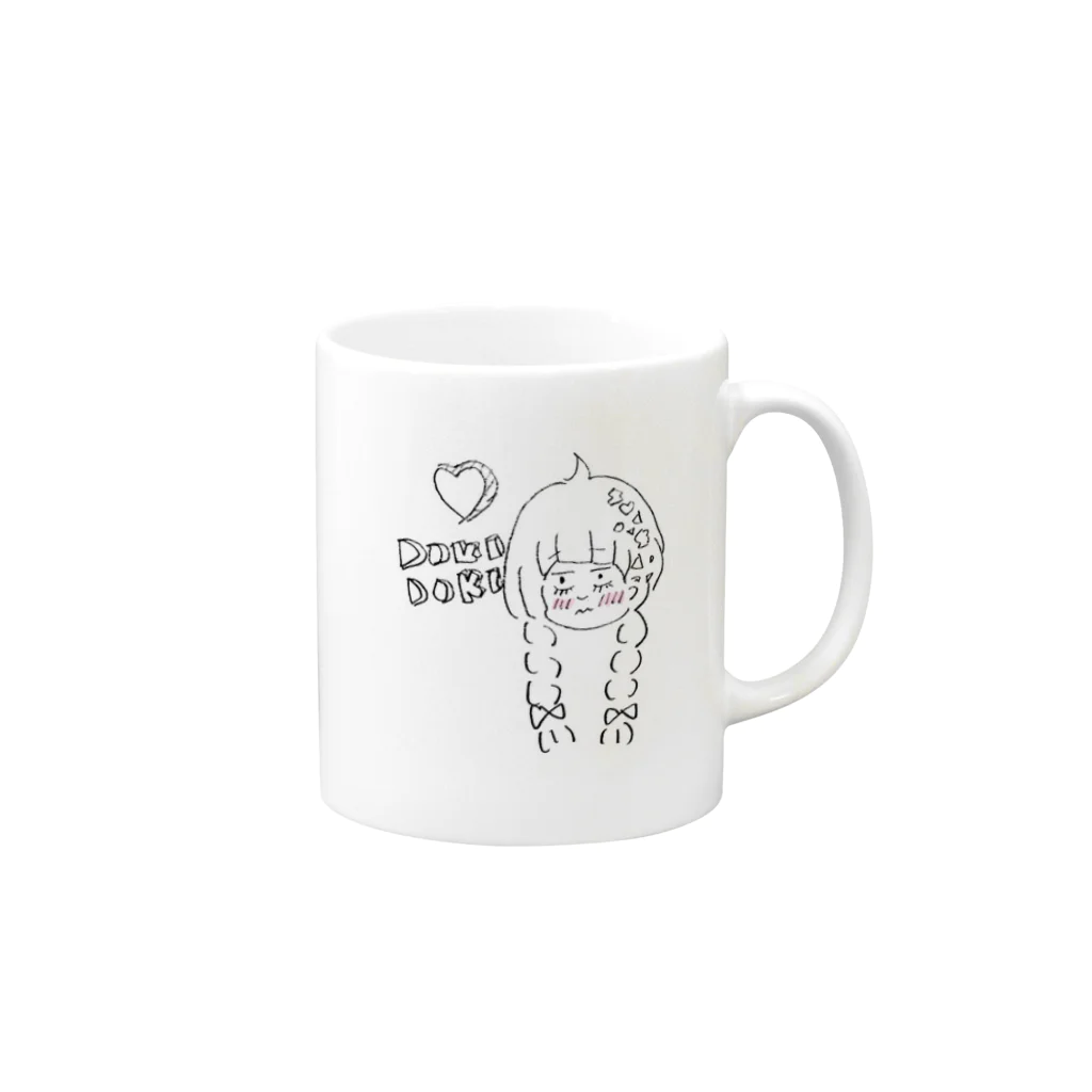 のりこの新学期不安の人 Mug :right side of the handle