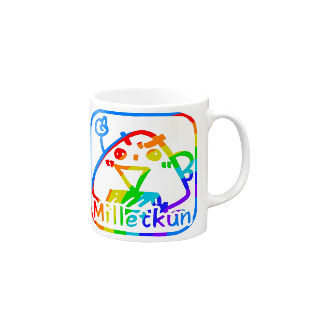 おにぎり屋みれっとのＮＥＷ Milletkun Mug :right side of the handle