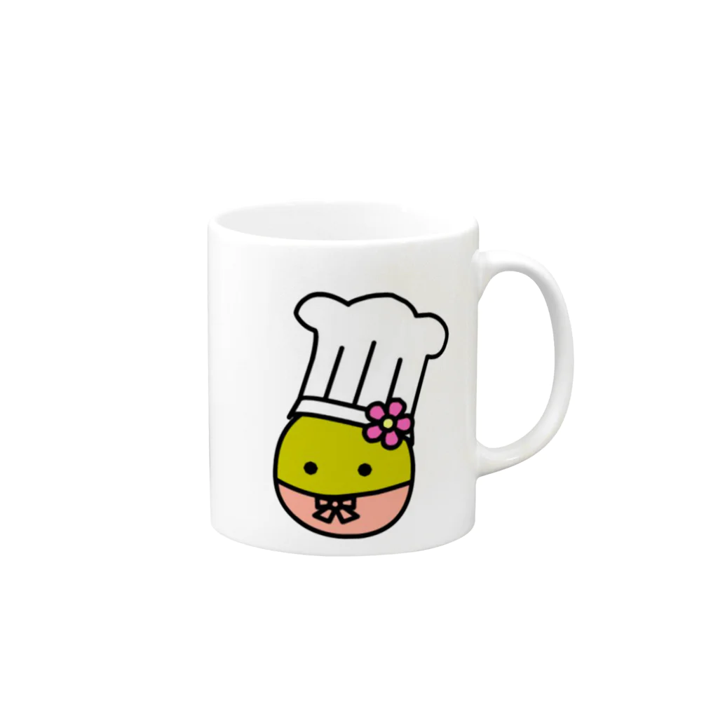 蒸しパンのこっくしゃん Mug :right side of the handle