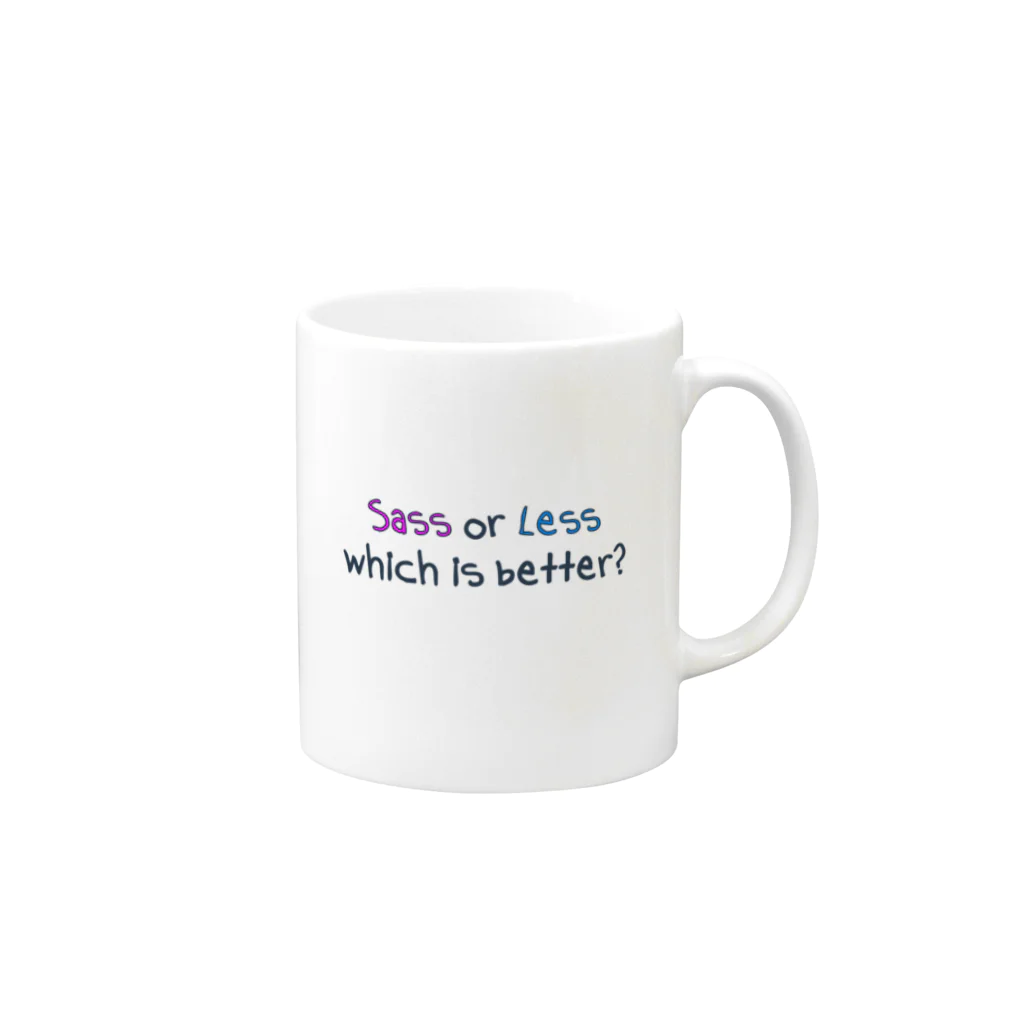 Geek-TのSass or Less Mug :right side of the handle