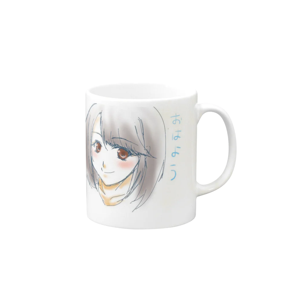 むつのいつでも彼女 Mug :right side of the handle