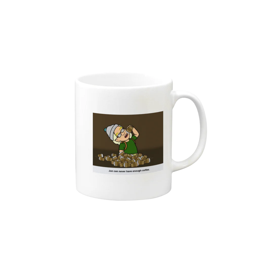 HIPPOPO CASCIMAのcoffee adict Mug :right side of the handle