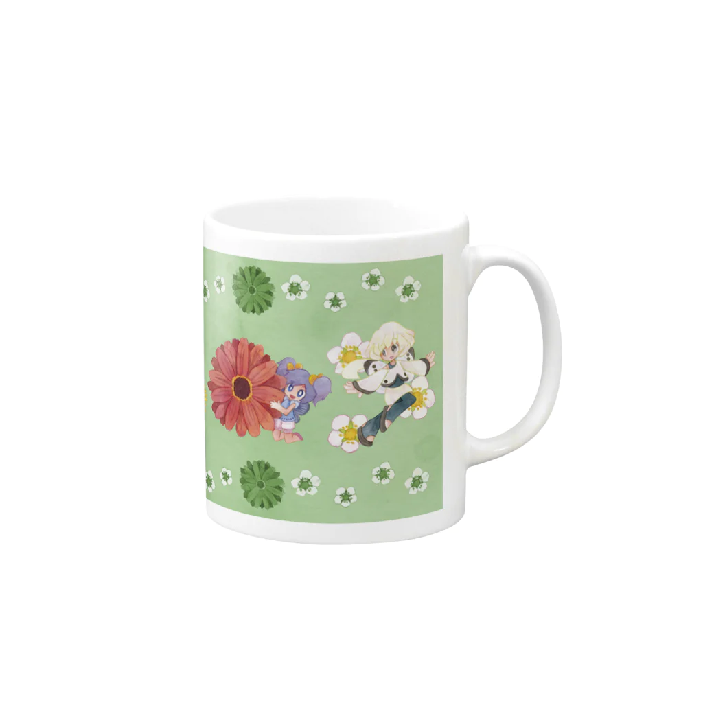 イシイリョウコのButterflyGIRLS Mug :right side of the handle