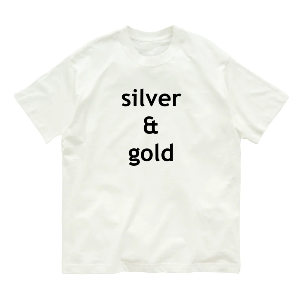 Lenのsilver & gold オーガニックコットンTシャツ