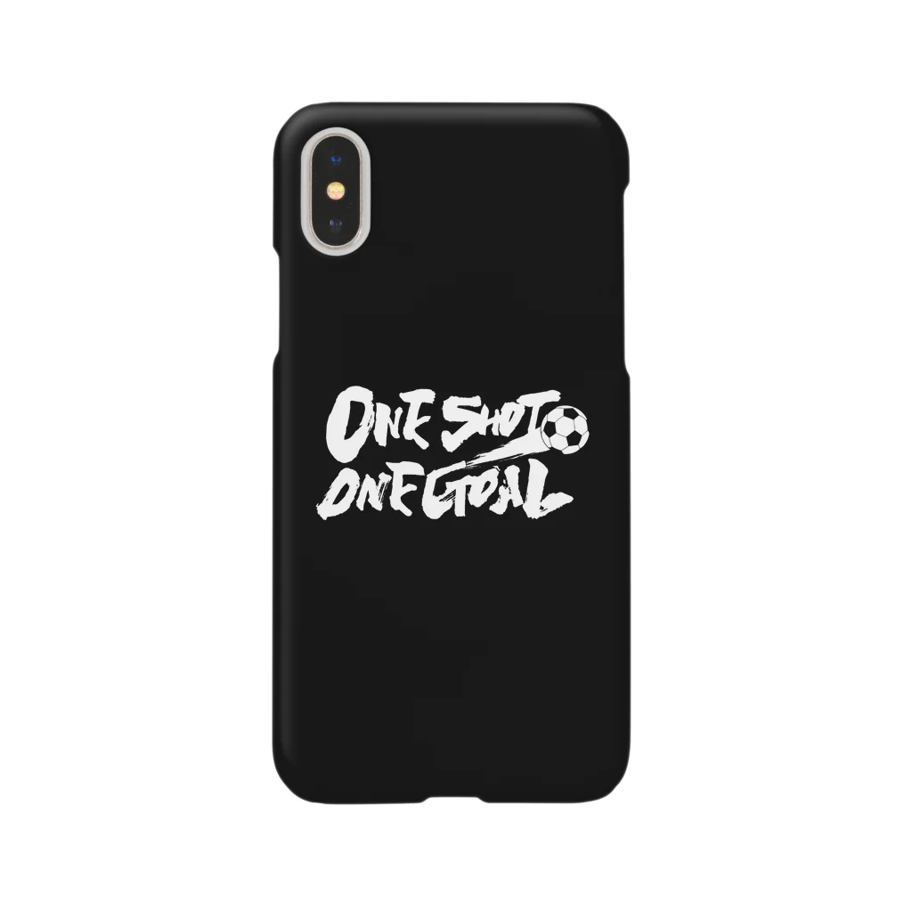 burnworks designのOne Shot One Goal（黒） Smartphone Case