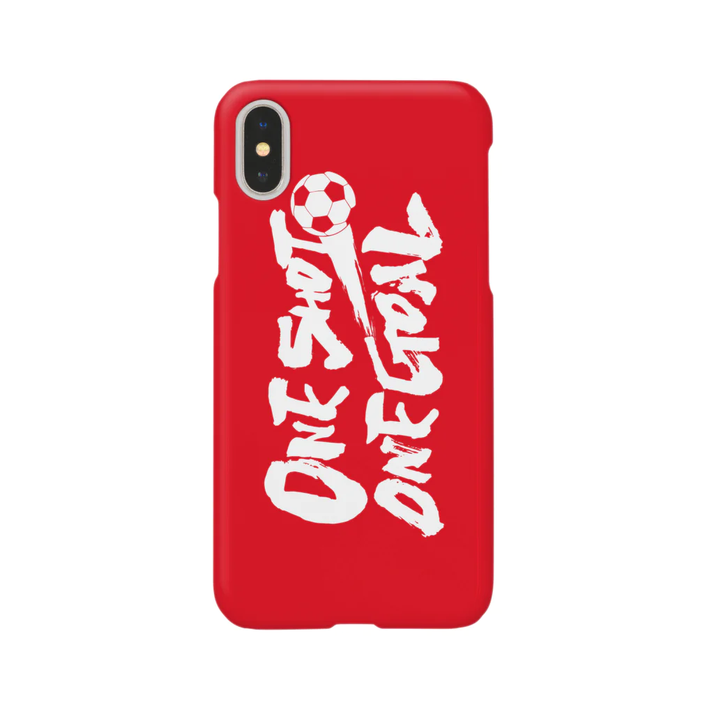 burnworks designのOne Shot One Goal（横/赤） スマホケース