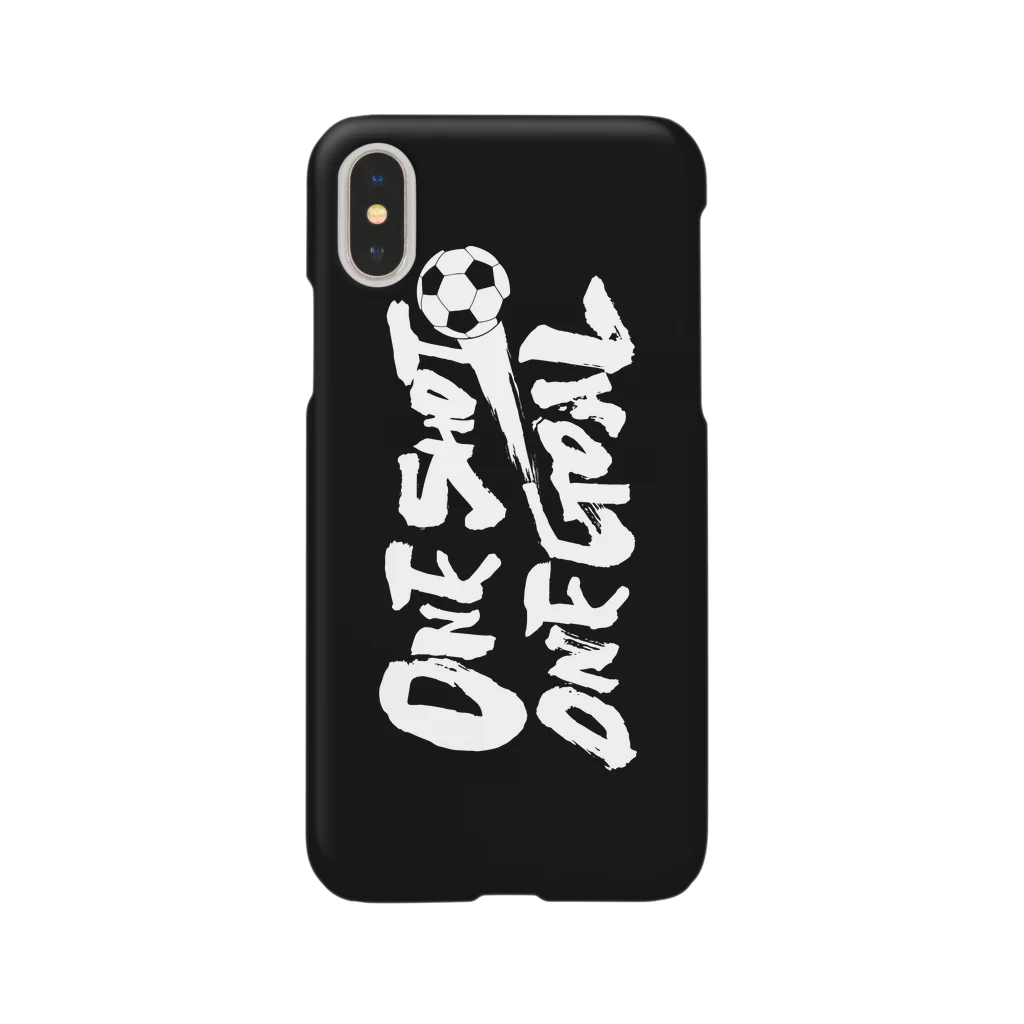 burnworks designのOne Shot One Goal（横/黒） スマホケース