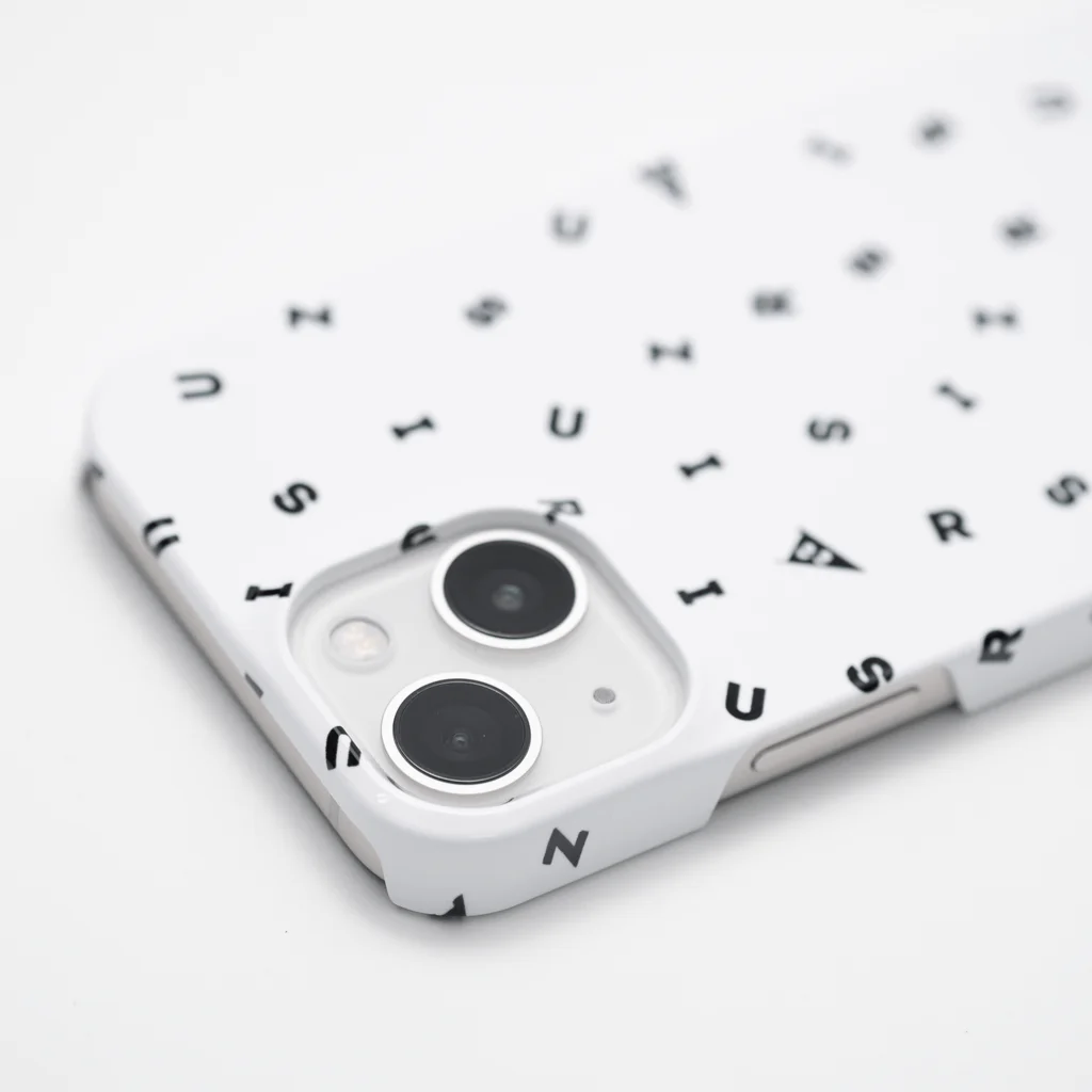 きまぐれノーティのきまぐれWa風「矢絣」_錫色（すずいろ） Smartphone Case :camera lens hole
