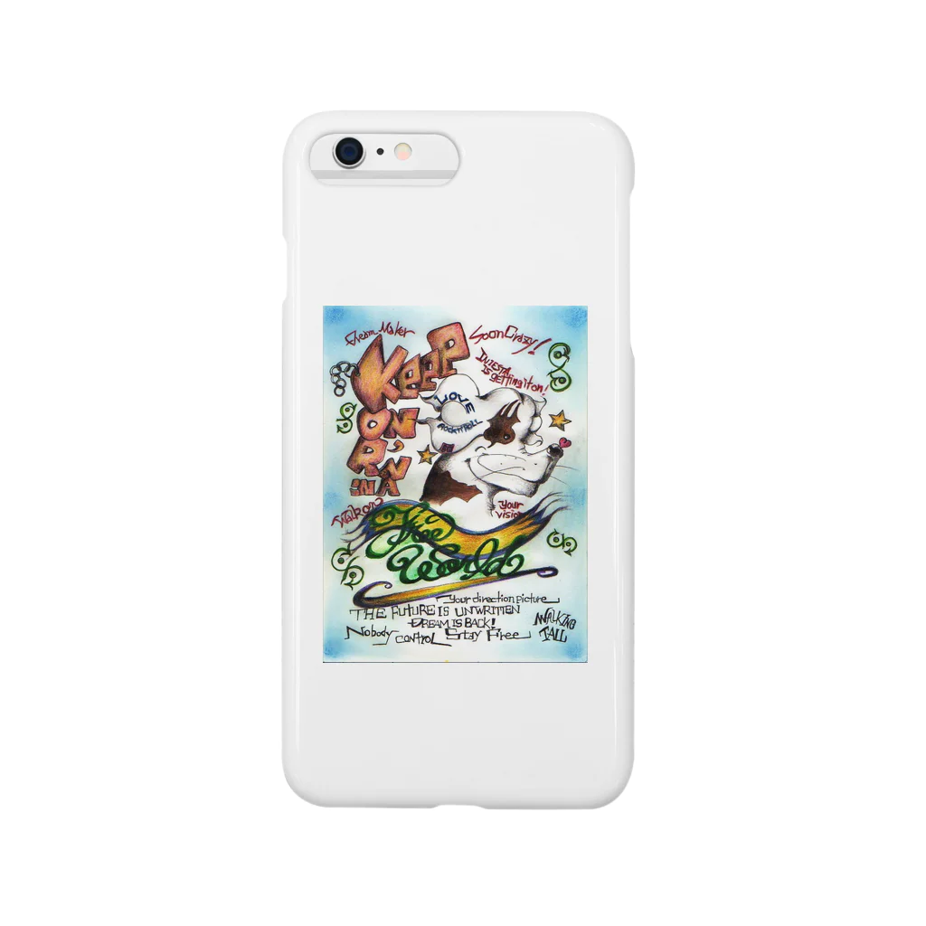 栗原進@夢の空想画家のイニエスタ「keep on Rockin」」 Smartphone Case