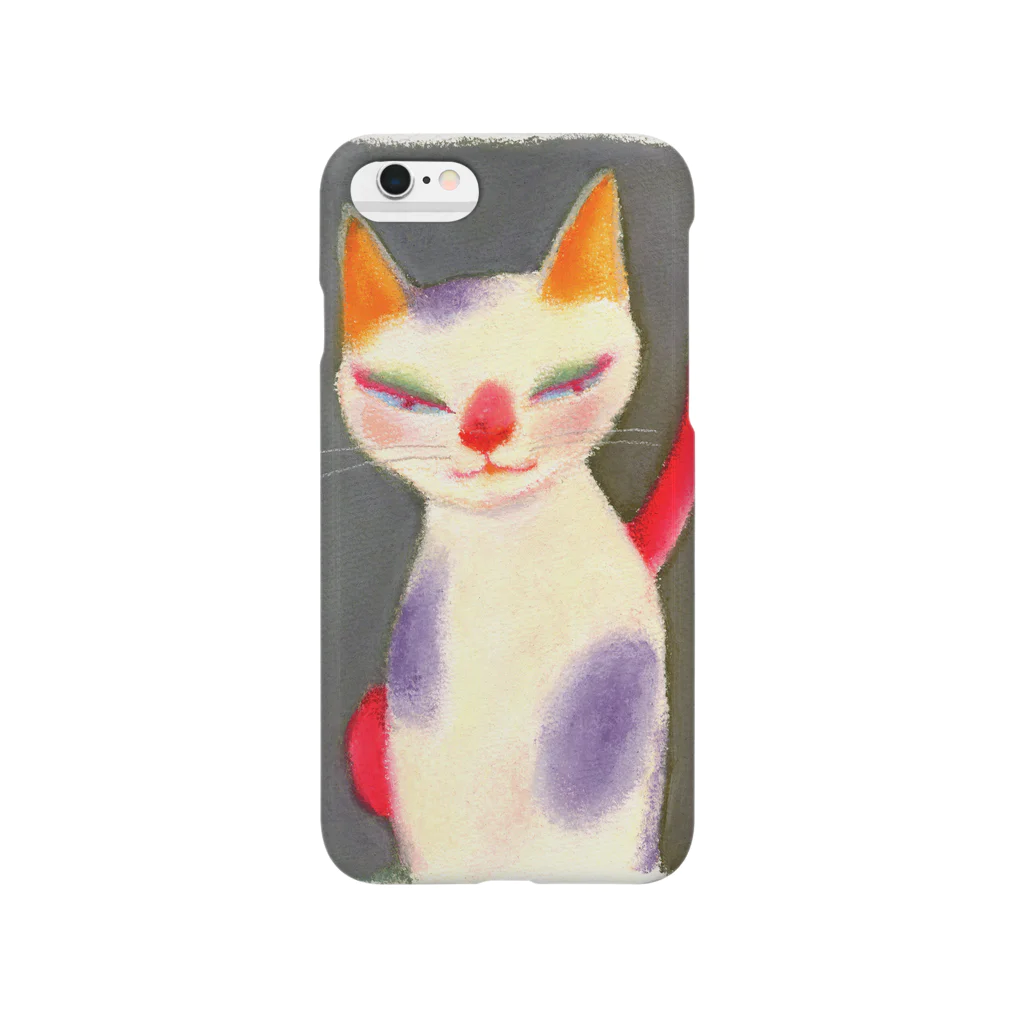 猫の絵　iPhoneケースとか　菫ごろの猫の絵だよ 스마트폰 케이스