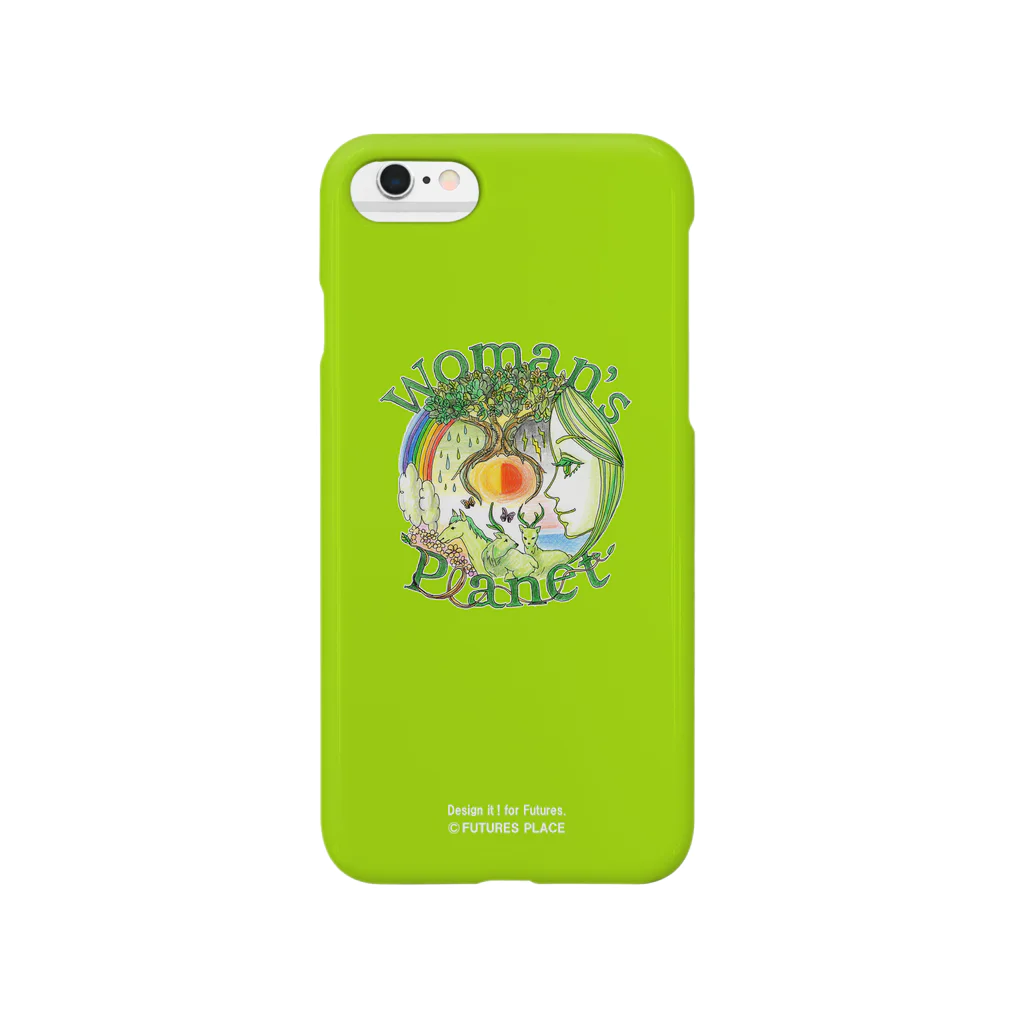 FUTURES PLACEのフレッシュでイキイキと創造的☆Woman's Planet(Fresh Green) Smartphone Case