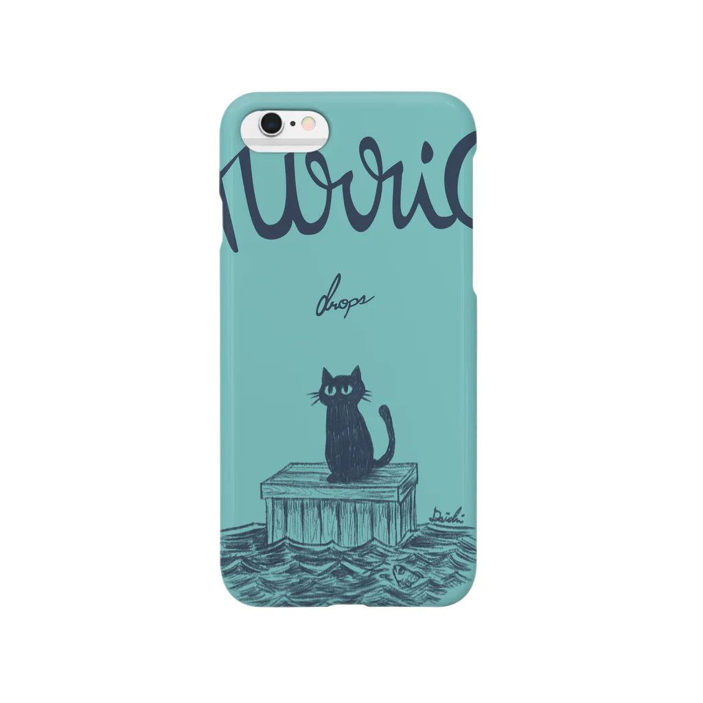 dropsfilmの流された猫ケース（青緑） Smartphone Case